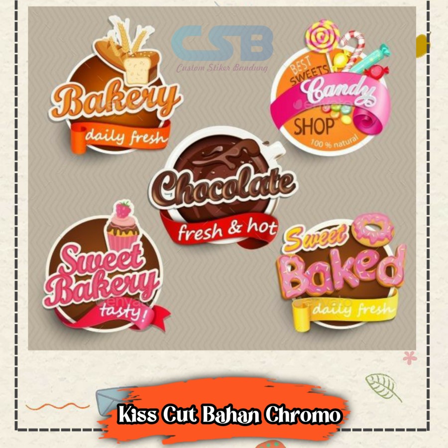 

Cetak Stiker Sticker kiss cut label makanan olshop bahan chromo