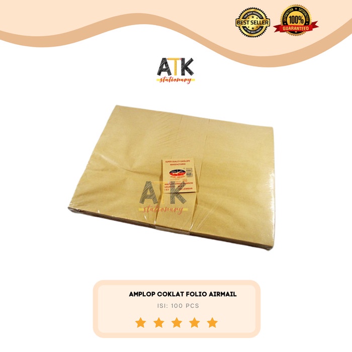 

Star Amplop Coklat Folio Airmail Atk Gilaa!!!