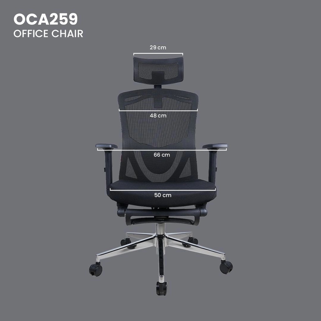 Fantech OCA259 OC-A259 Kursi Kantor Kerja Jaring Premium Office Chair