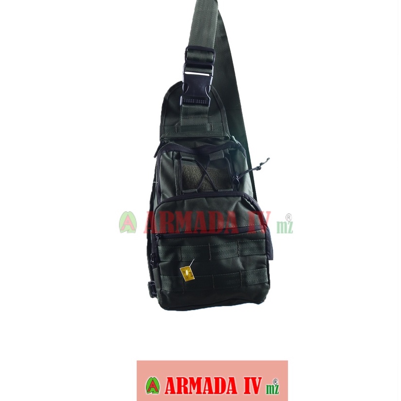 Tas Selempang Tactical  Hijau Lokal