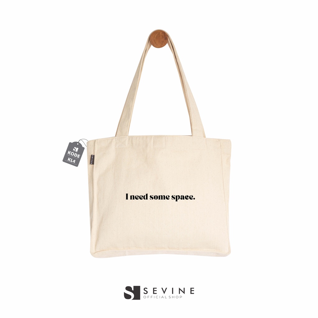 Sevine Totebag Kanvas Daisy Tas Wanita Tote Bag Dengan Kantong Laptop Kuliah Sekolah Kerja Quotes Aesthetic - KL