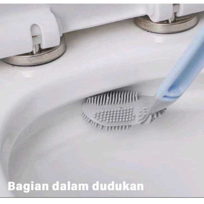 Sikat WC Silikon - Brush Toilet Silicone Sikat Pembersih Kamar Mandi Model Tongkat golf