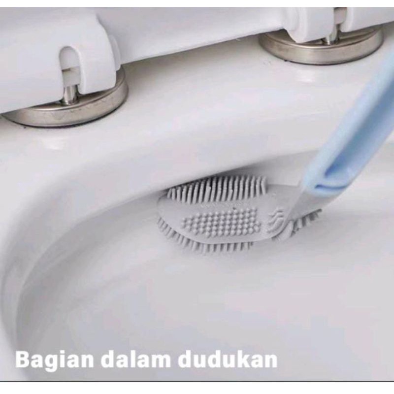 Sikat WC Silikon - Brush Toilet Silicone Sikat Pembersih Kamar Mandi Model Tongkat golf