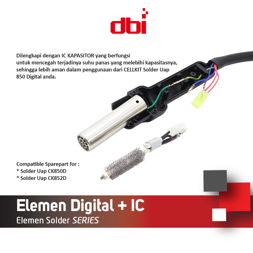 Spare Part Elemen Blower - Solder Uap Digital IC KAPASITOR 850,857,950 CELLKIT