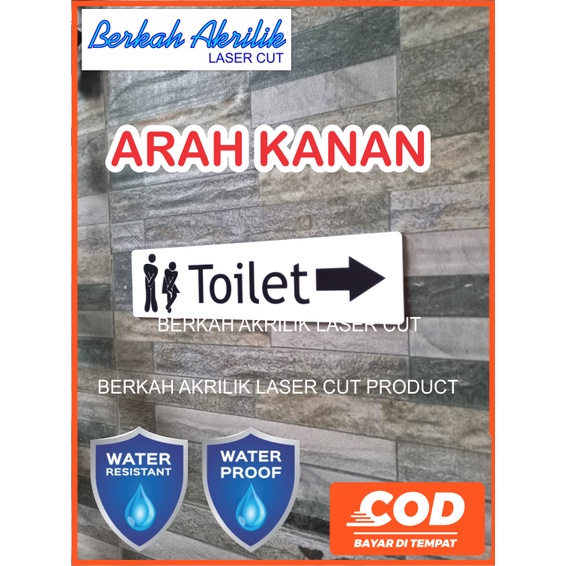 toilet papan nama toilet penunjuk toilet tulisan toilet bahan acrylic tahan air TYPE MODERN SIGN