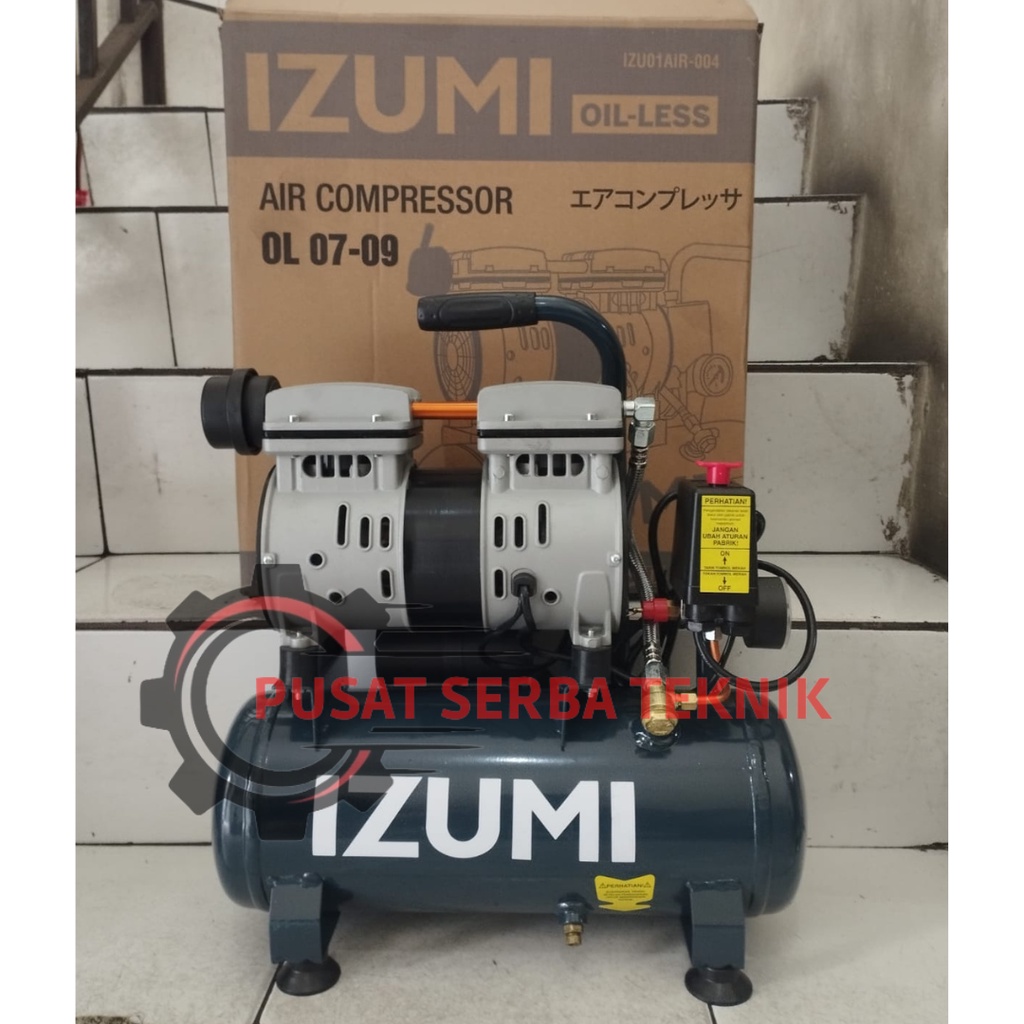 IZUMI Mesin Kompresor Angin Oiles 3/4 hp 9liter IZUMI MAX