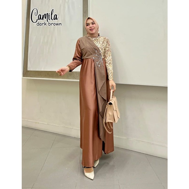 CAMILA Gamis pesta muslimah gaun wisuda gamis kondangan