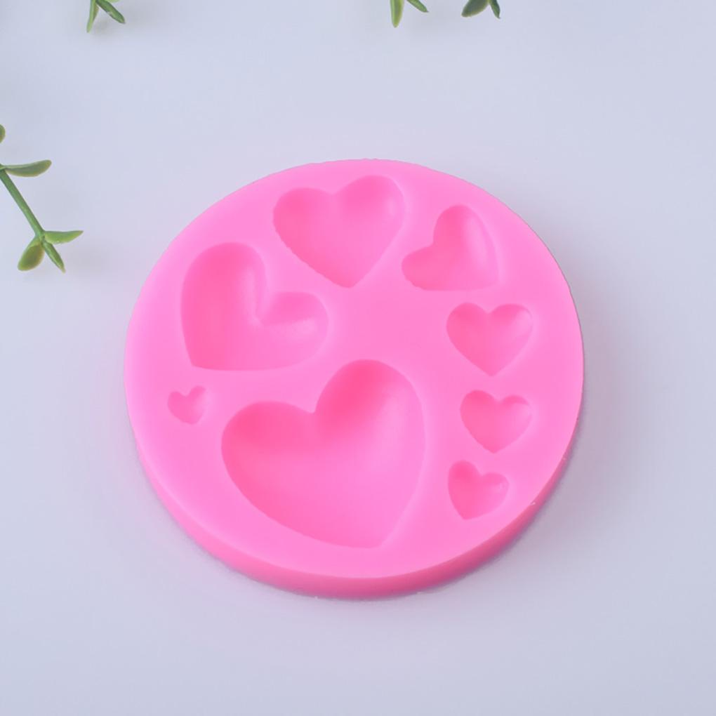Cetakan Kue Hearted Silicone Fondant Mold Cetakan Kue Aksesori DIY Coklat Untuk Rumah Toko Kue