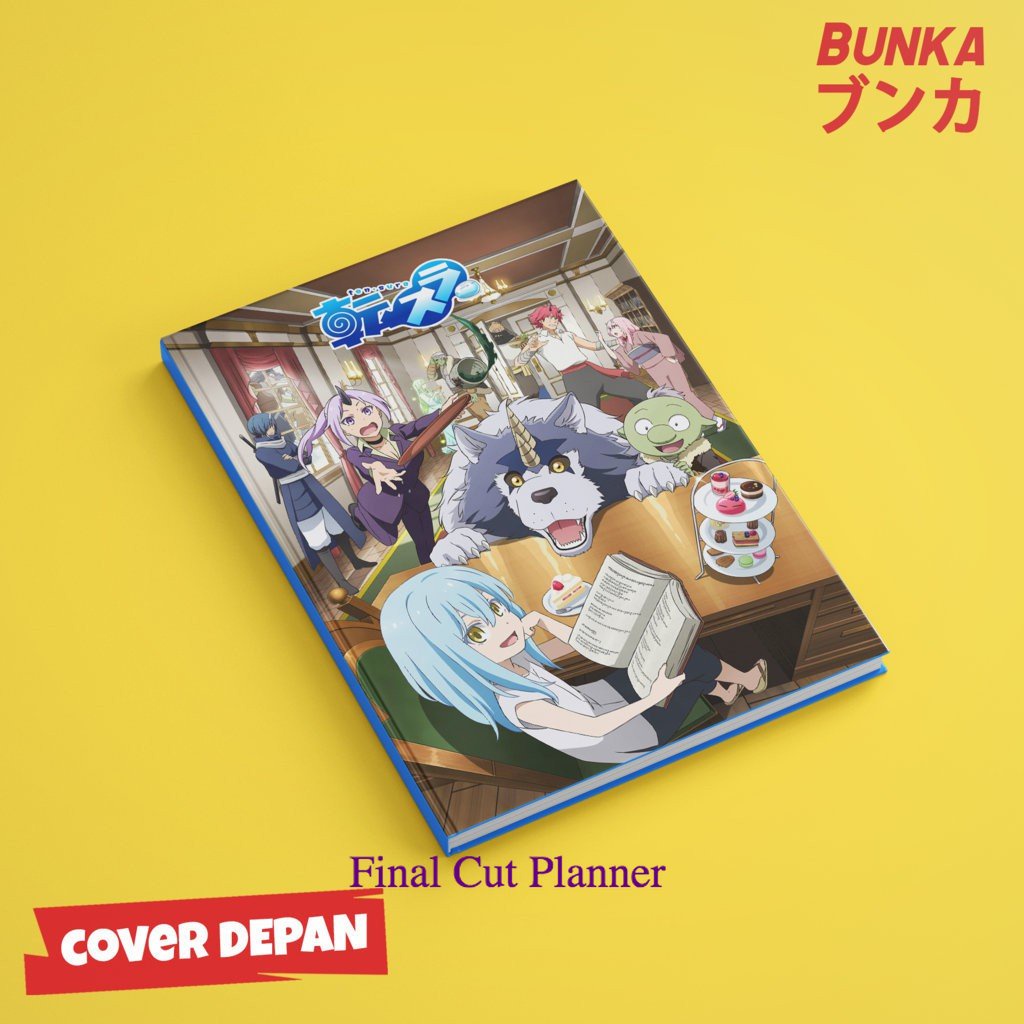 

Notebook Anime Tensei Shitara Slime Rimuru G Hardcover A5 Buku Tulis Catatan Notes Agenda Planner .