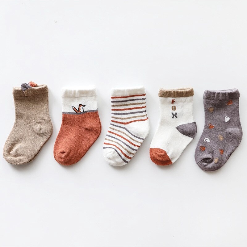 READY !! kaos kaki bayi lucu 1 SET ISI 5 pasang karakter / kaos kaki anak unisex usia 0-5 tahun  import premium/ babylovanta