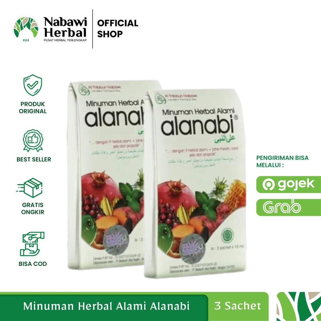 

Alanabi Minuman Herbal Alami At Tibbun Nabawi Isi 3 Sachet