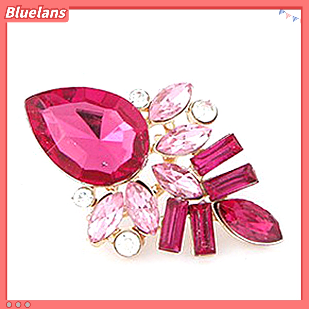 Anting Stud Berlian Imitasi Bentuk Tetesan Air Lapis Emas Untuk Wanita