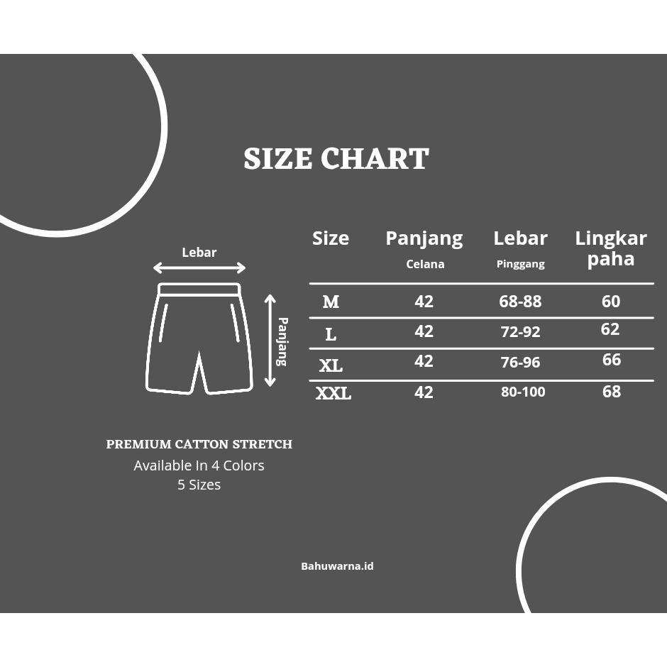 Celana Pendek Wanita Polos Bahan Katun Stretch Tebal