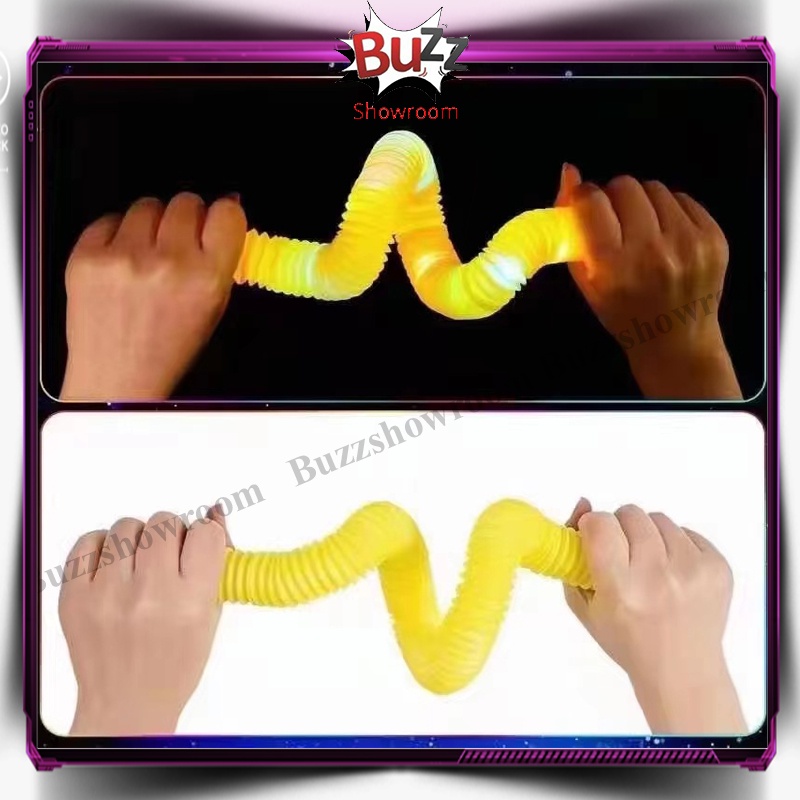 Light Up Pop Tubes Pipes Mainan Lampu Stick Pipa Selang Fidget Toy LED