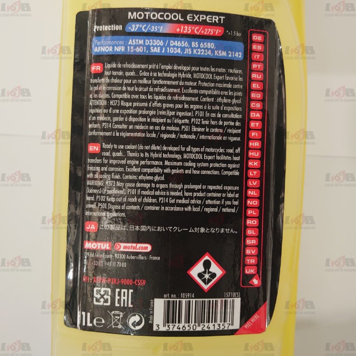 Motul Air Radiator Motocool Expert Coolant Cairan Pendingin Motor 1L