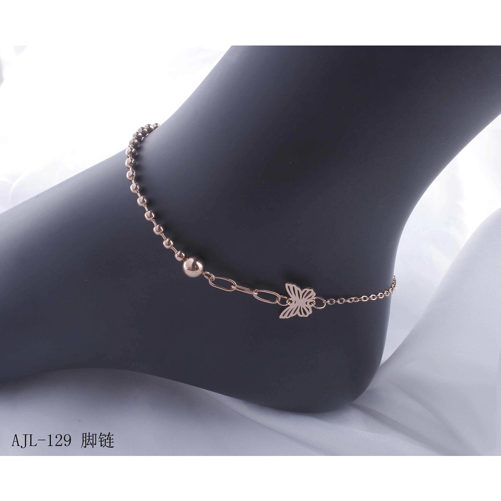 Titanium Gelang Kaki Kupu-kupu Perhiasan Fashion 129
