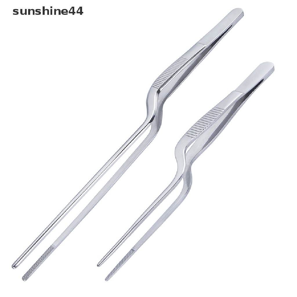 Sunshine Pinset Panjang Multifungsi Bahan Stainless Steel Untuk BBQ / Roti