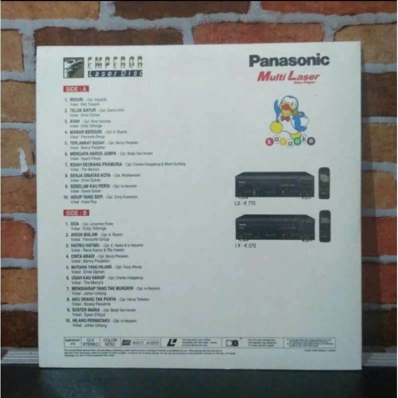 Kaset Laser disc Evergreen Hits vol.1