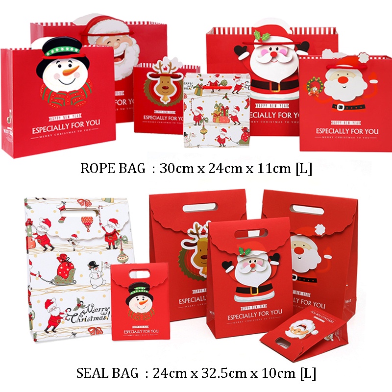 

[L] Christmas Hampers Goodie Rope & Seal Bag / Tas Kado Hadiah Natal