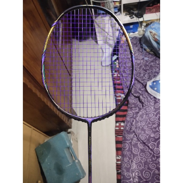 RAKET BADMINTON LINING AERONOUT 9000I INSTINCT ORIGINAL,MURAH,MULUS 99%,LIKE NEW,SENAR YONEX AEROSON