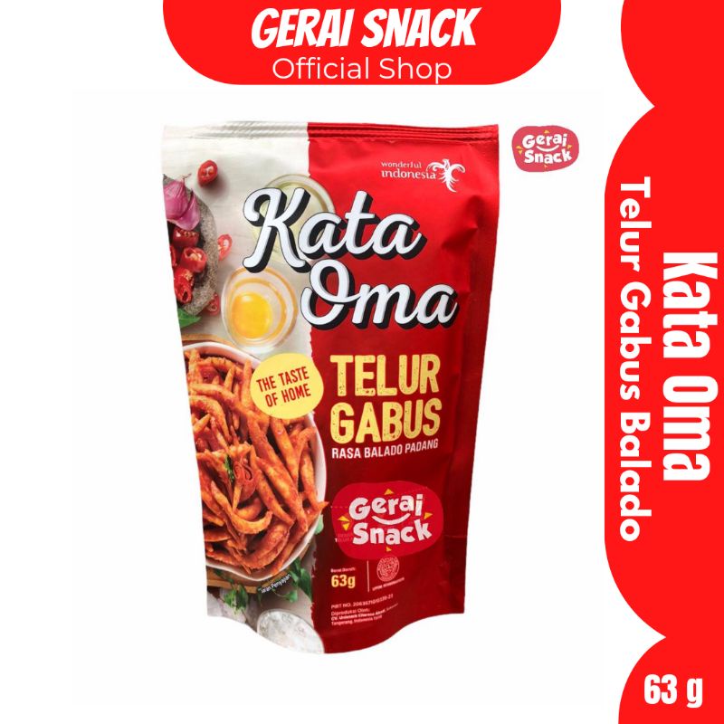 Telur Gabus Kata Oma Crispy Kemasan Premium Cemilan Enak Keluarga 63 g