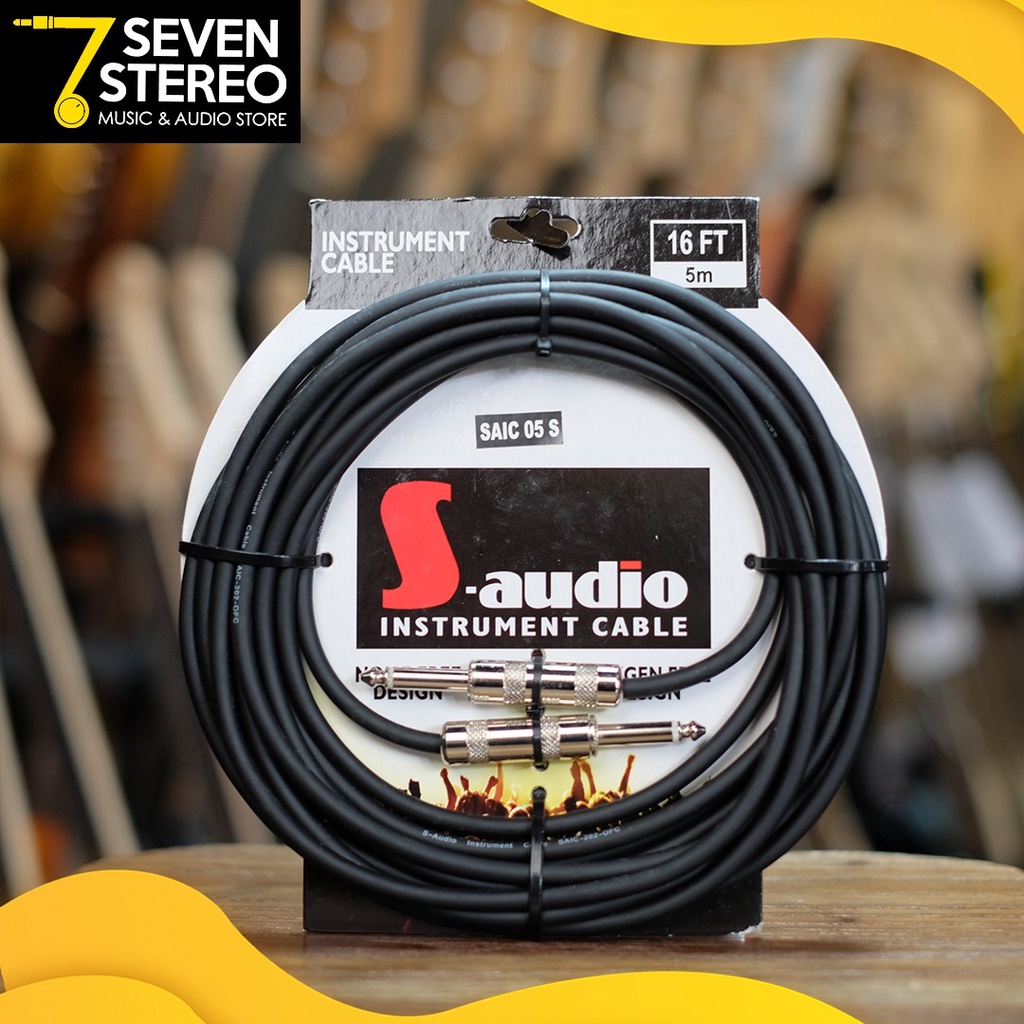 S Audio SAIC05S Instrument Cable Kabel Jack Gitar 5 Meter