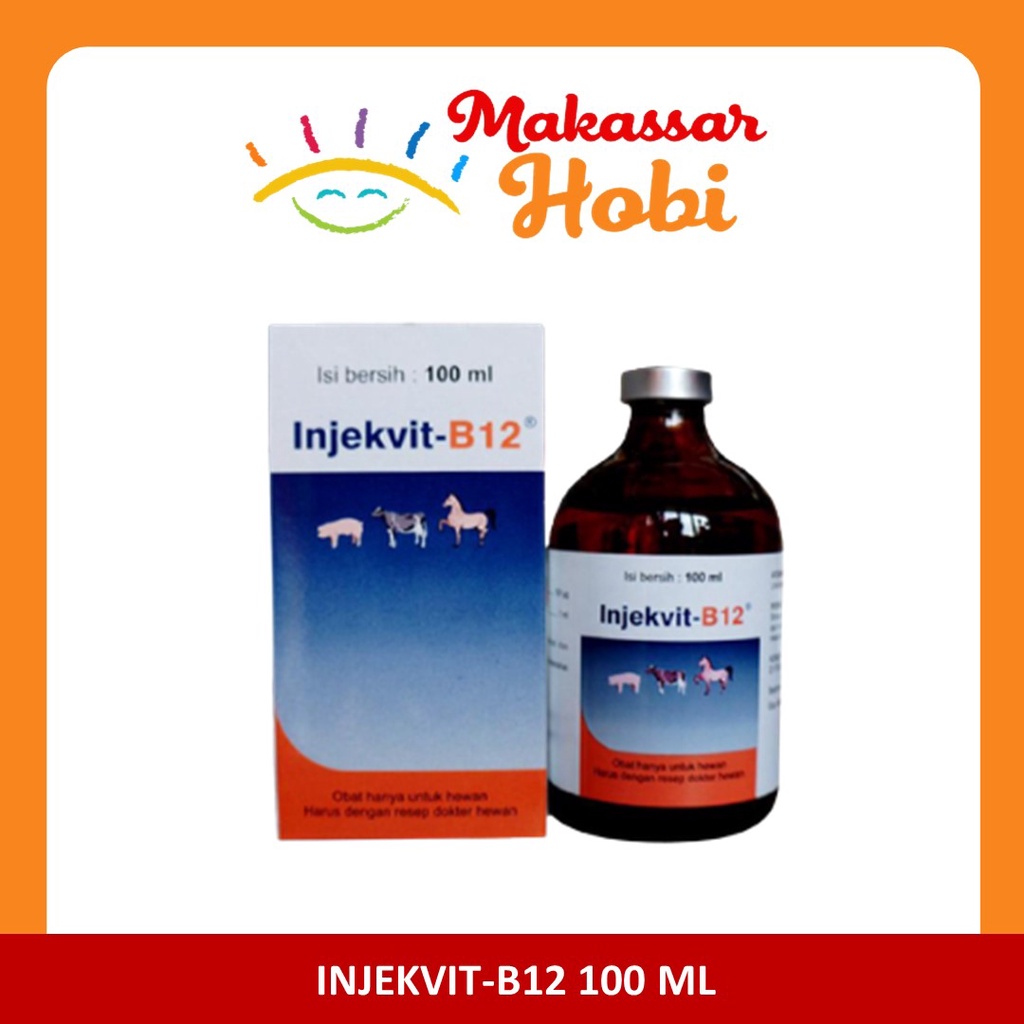 INJEKVIT B12 100 ml Injeksi Vitamin B 12 Sapi Domba Kuda Babi Medion