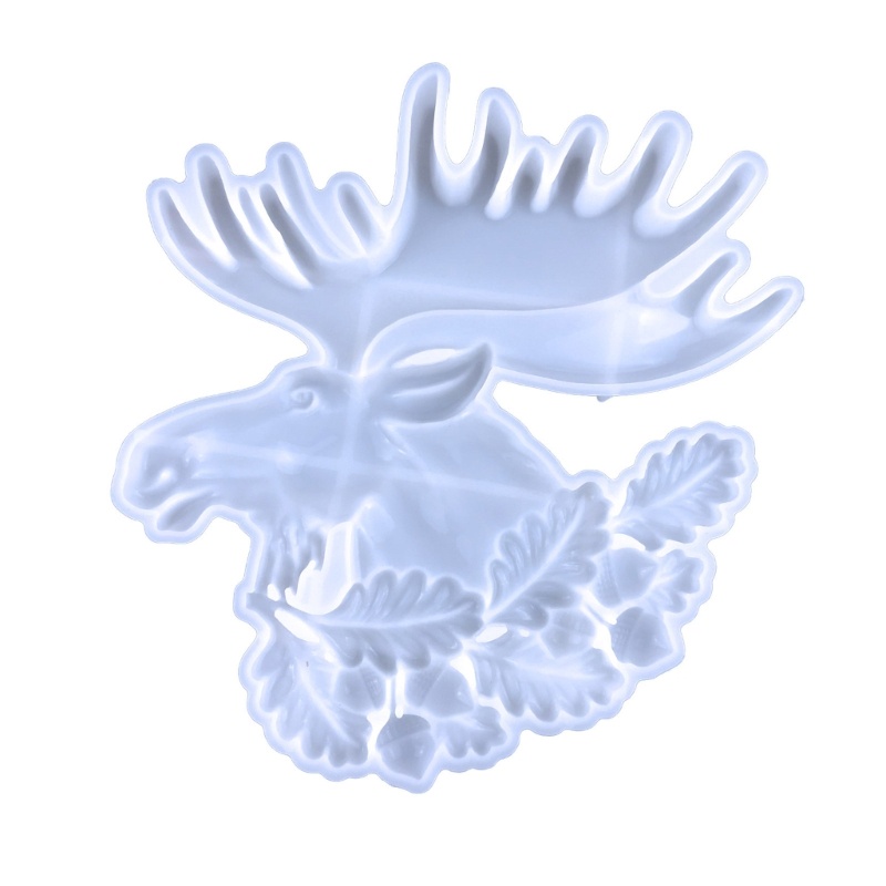 Cetakan Resin Epoksi Bentuk Rusa Natal Bahan Silikon Untuk Dekorasi Dinding