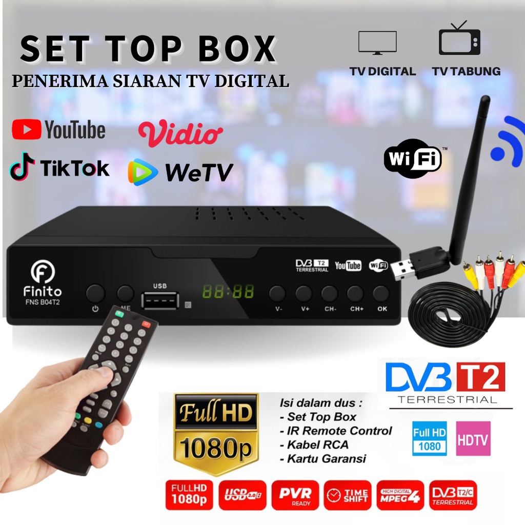 STB TV DIGITAL PROMO TERMURAH Digital Set Top Box TV Penerima Siaran Digital Receiver Full HD/ Recor
