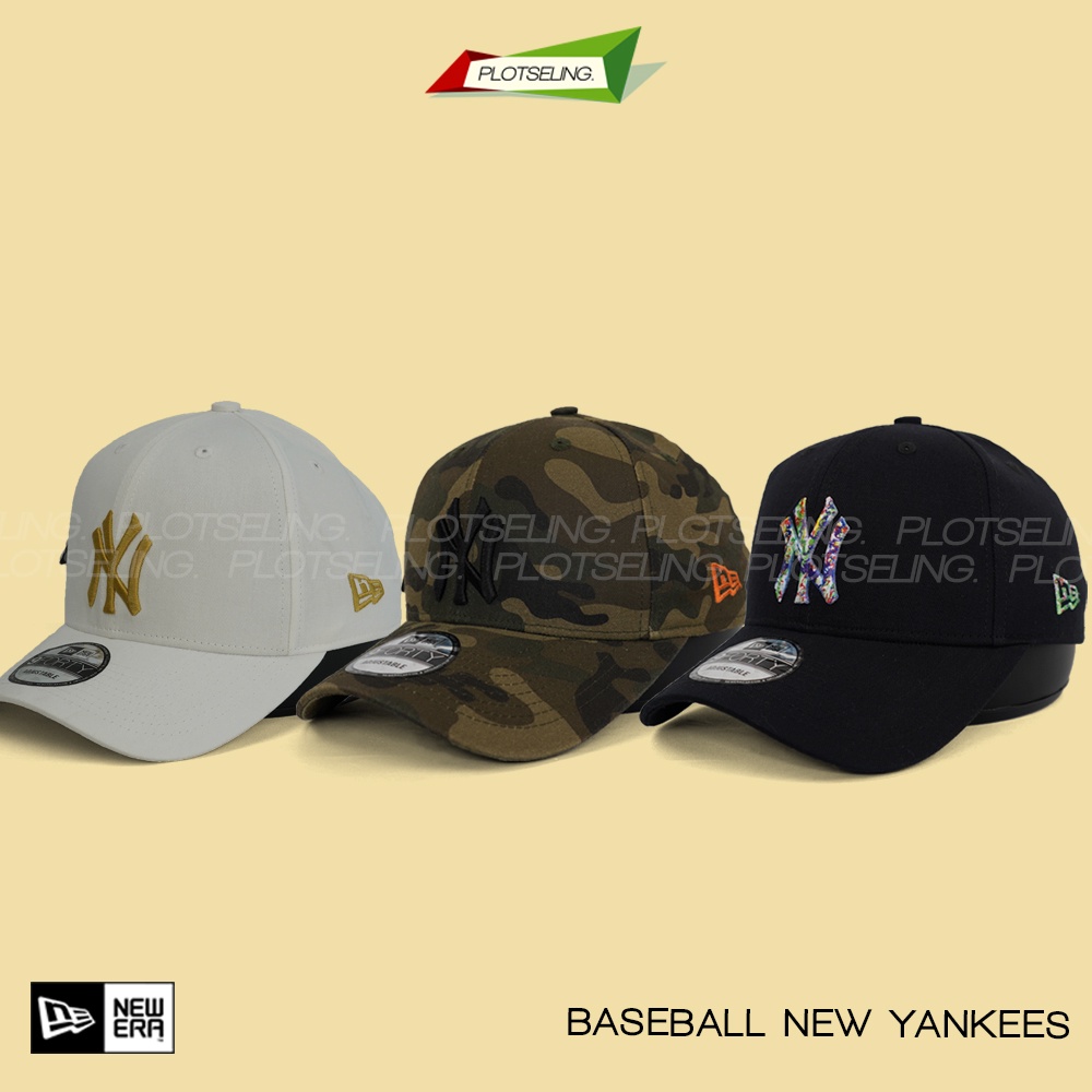 Topi Baseball MLB Hat BASEBALL NY Premium Grade New York Yankees Camo Hitam RGB dan Putih Cap Adjust Unisex Untuk Pria dan Wanita