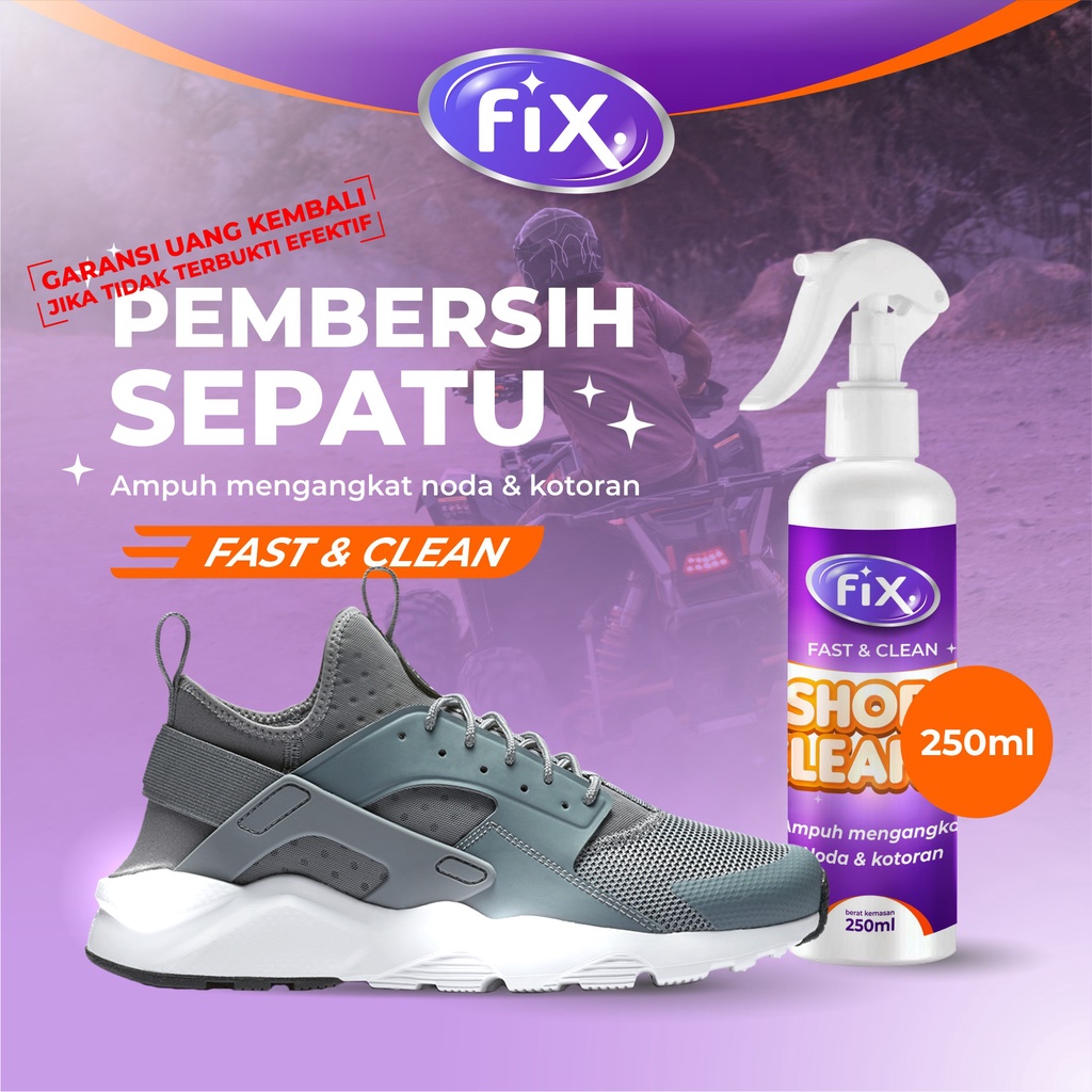 FIX - Shoe cleaner Pembersih Sepatu Tanpa Air Ampuh Bergaransi 250ML