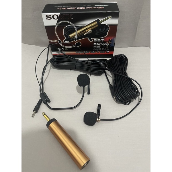 Mic bando + Mic jepit Sony 99T microphone jepit Mic clip on bando