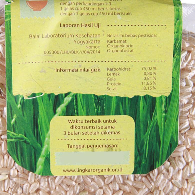 Jual Produk Terbaru Lingkar Organik Beras Cokelat Pandan Wangi Pecah