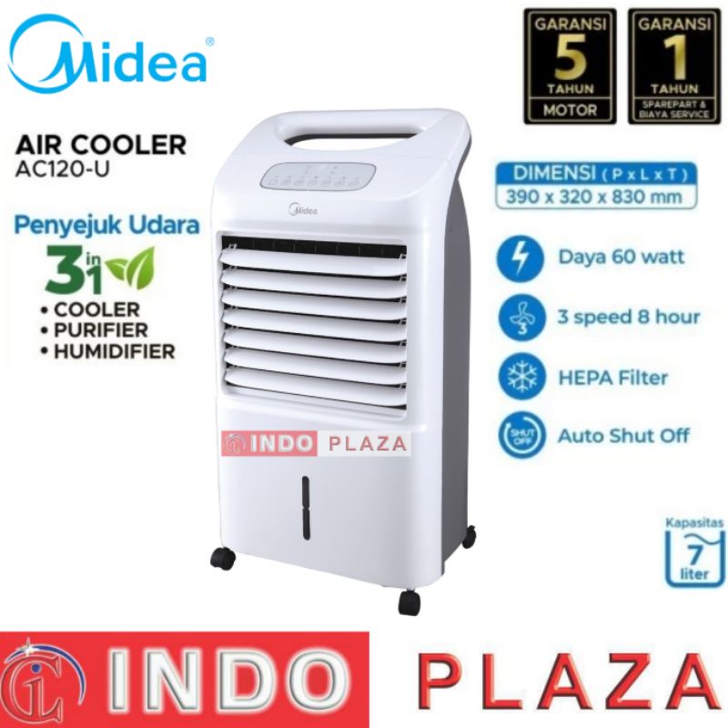 AIR COOLER MIDEA AC120-U (3 in 1 = COOLER - PURIFIER - HUMIDIFIER) KHUSUS MEDAN