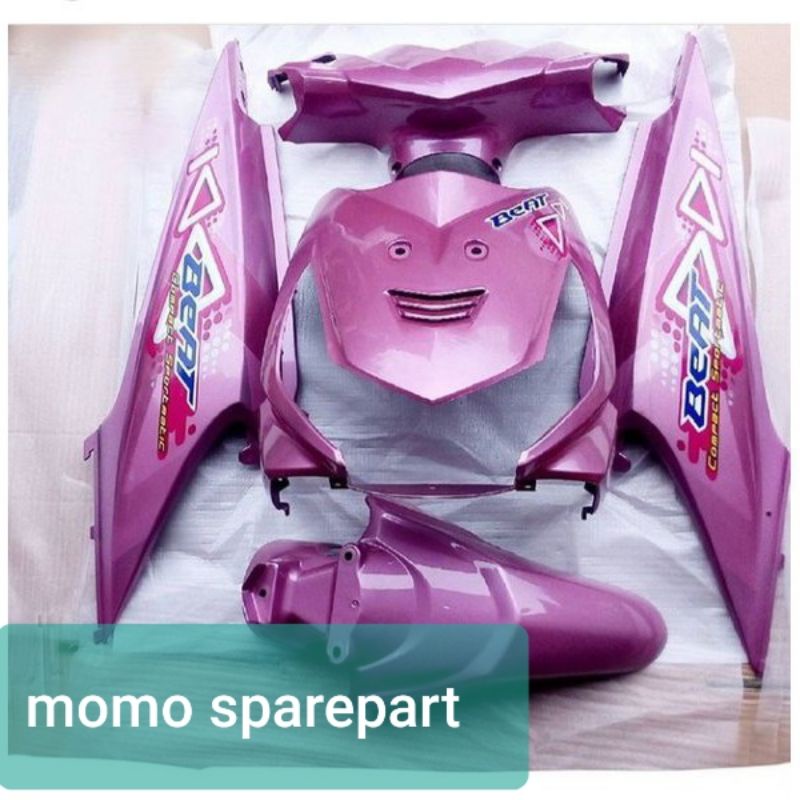 full body halus honda beat karbu 2010 2012 warna pink plus striping