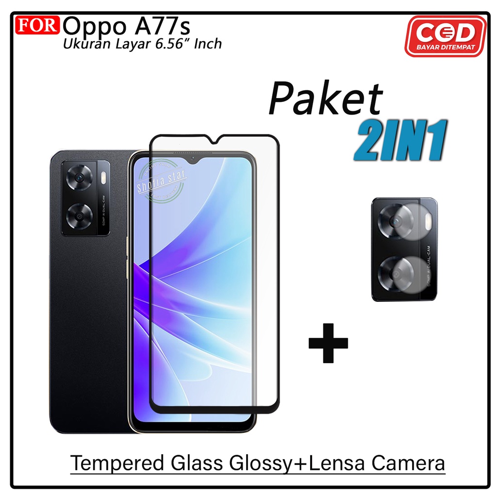 PAKET 2IN1 Anti Gores Ceramic Privacy  Oppo A77s Anti Spy Full Cover