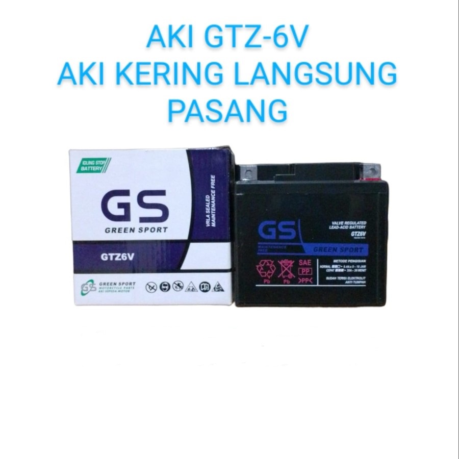 Aki Accu Motor 12V 12 Volt 5Ah GS GTZ-6V Vario 125 Vario 150 PCX Satria Aki Kering