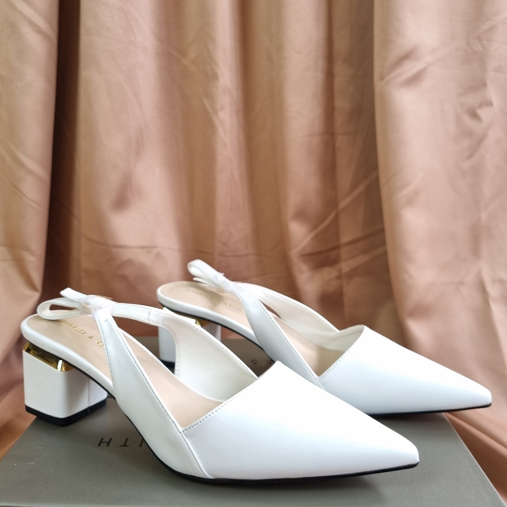 SEPATU WANITA SLINGBACK PLATED HEELS