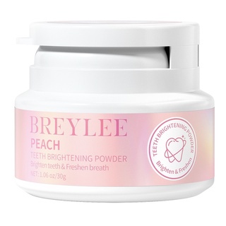 BREYLEE Teeth Powder Variant 30 gr - Mencerahkan gigi (1pc) - Peach, Freezing Mint, Lime, Green Tea_Cerianti