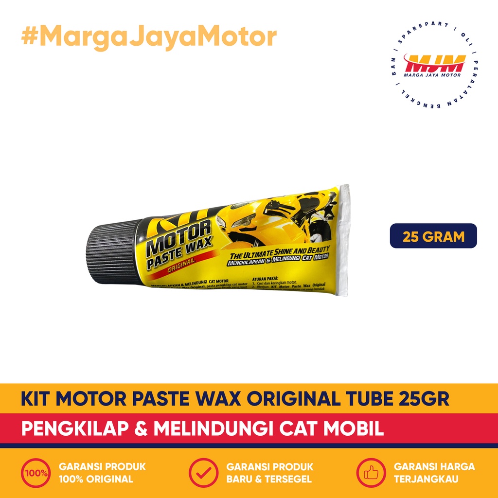 Kit Motor Paster Wax Original Tube 25gr Pengkilap Motor Kit