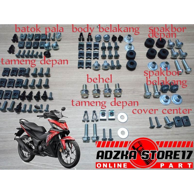 Baut body fullset supra GTR150/ baut body supra GTR 150 fullset lengkap