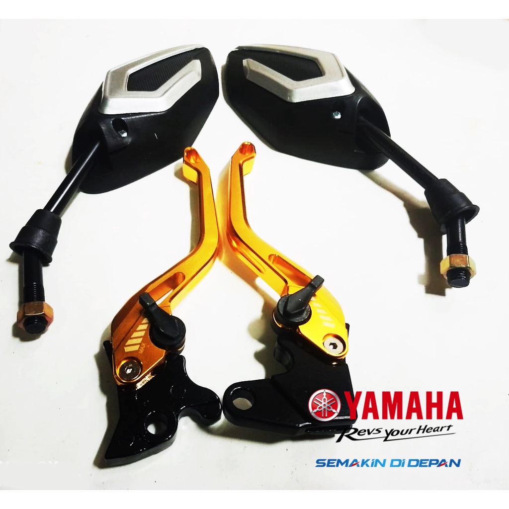 Handle Rem Variasi Jupiter Mx Old/New Mio Karbu Mio Sporty Mio Smile Fino Karbu Nouvo Full Cnc + spion Model EVO