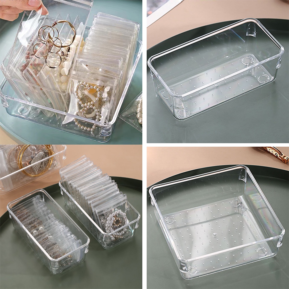 Kotak Penyimpanan Perhiasan Anting Kalung Cincin Model Laci Transparan Anti Oksidasi