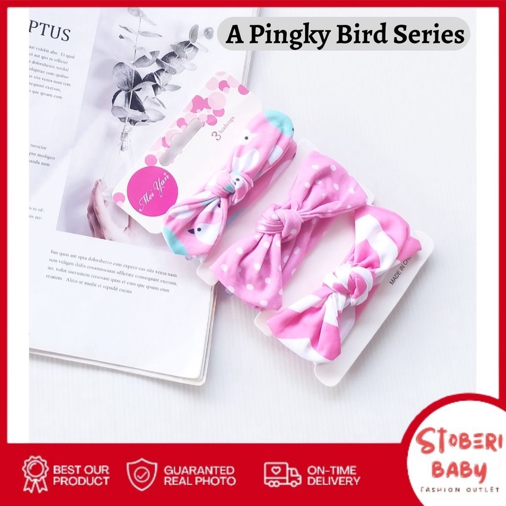 stoberi baby - Baby HEADBAND MOTIF 3 in 1 Bandana Bando Pita Bayi Anak