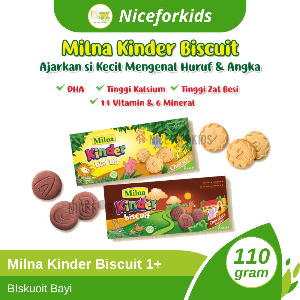 Milna Biskuit Cemilan Bayi dan Anak Kinder Toddler Biscuit 1 tahun+