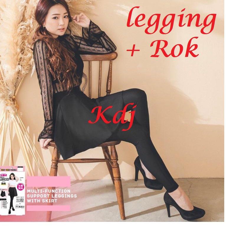 Maxi Promo--Celana Legging Rok Olahraga Wanita Senam Lari Zumba Bersepeda Ukuran STD dan JUMBO Rok L