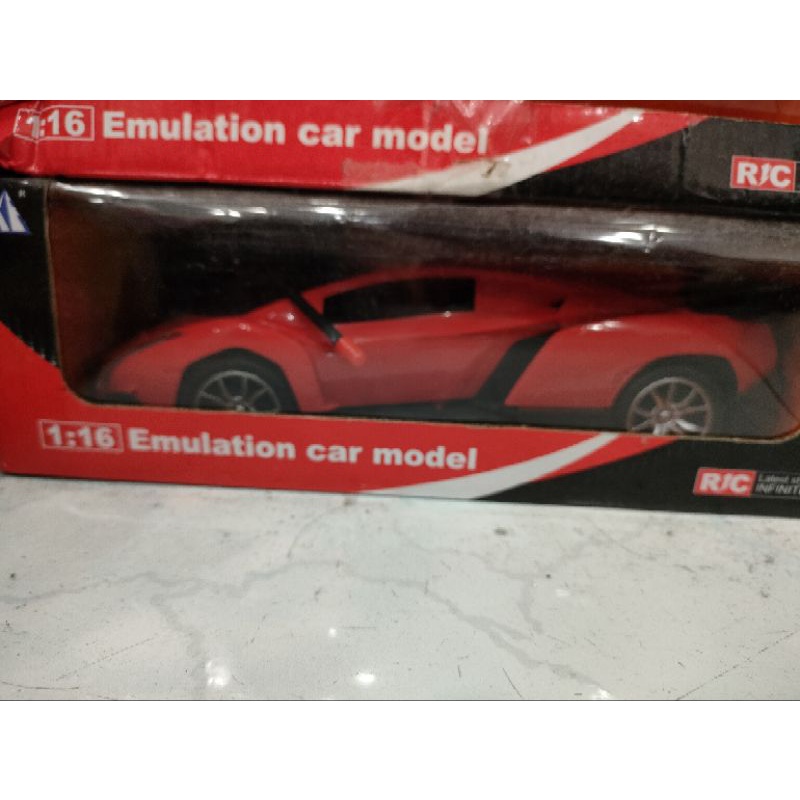 mobil remote control rc Lamborghini merah 1:16