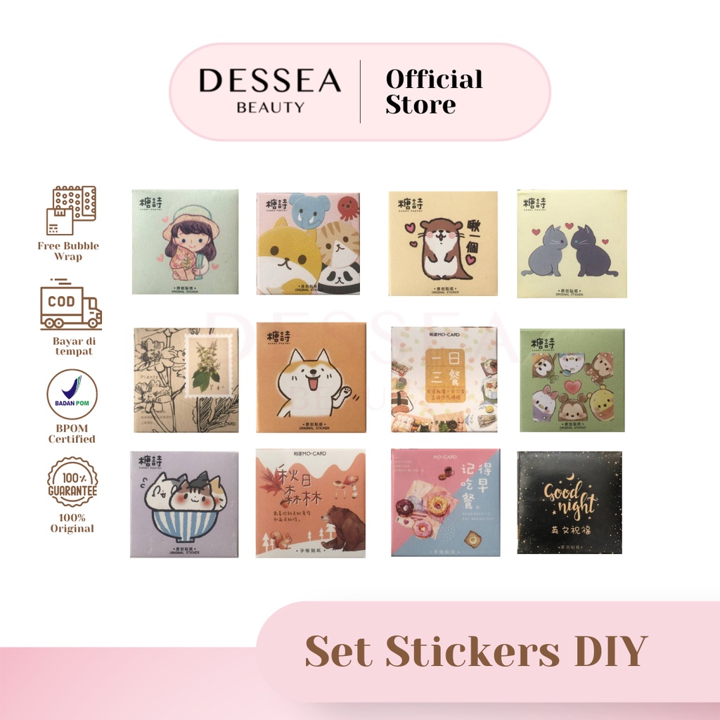 

SET STICKERS DIY DIARY PLANNES NOTEBOOK SCRAPBOOK STICKERS CUTE (BISA COD)