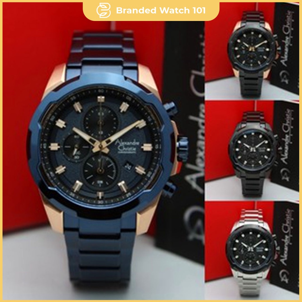 ORIGINAL Jam Tangan Pria Alexandre Christie AC 6523 / AC6523 / 6523 Garansi Resmi 1 Tahun, Stainless