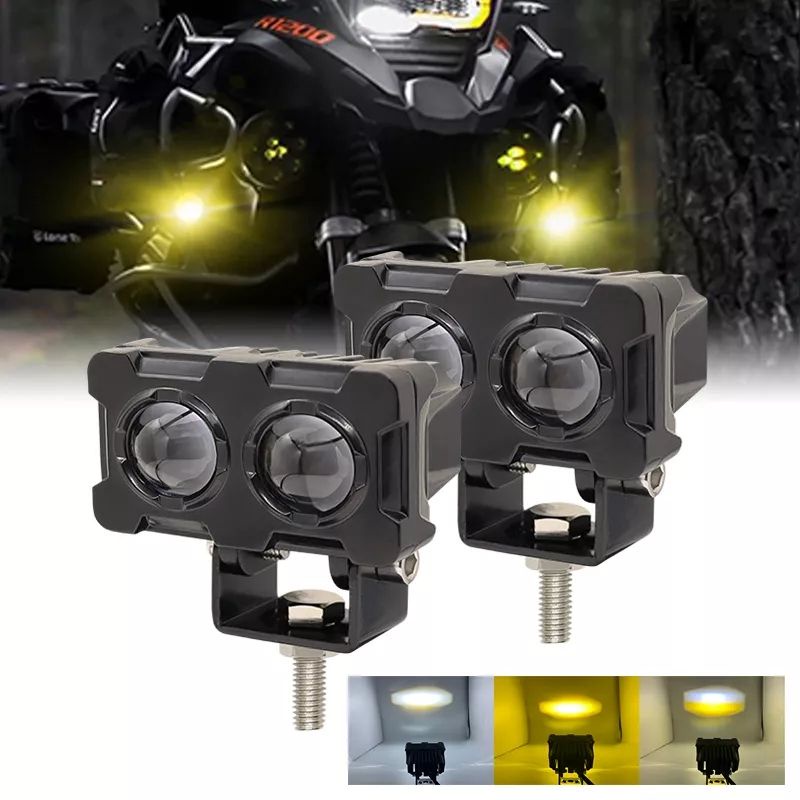 Lampu Laser gun SQL 2 mata Slim  putih kuning